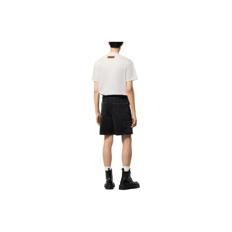LOUIS VUITTON Embroidered Signature Cotton T Shirt-2