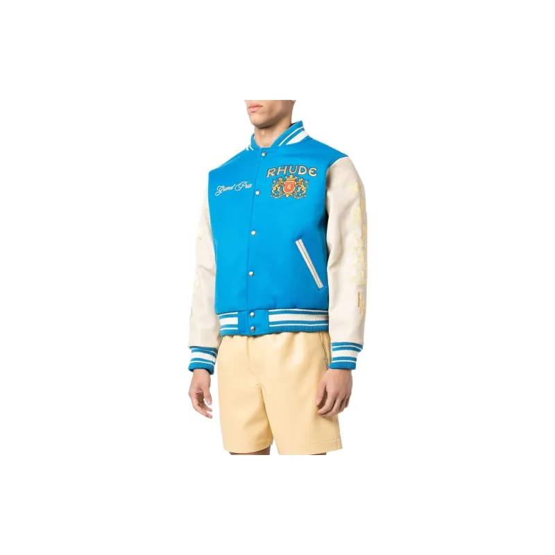 RHUDE Grand Prix Varsity Jacket-3