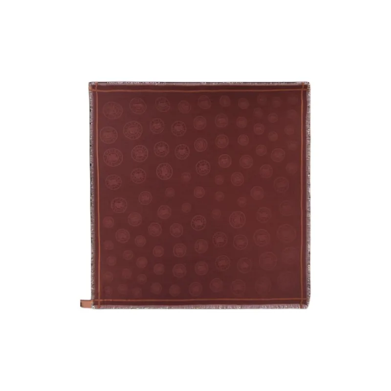 LONGCHAMP Cotton Shawls Unisex Burgundy-0
