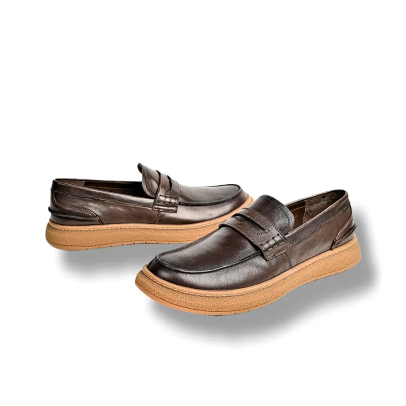 Brounvanm Men's Casual Shoes Men Low Top Black/Coffee-8