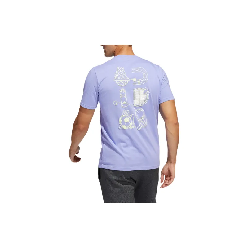 Adidas T Shirt Men's Light Purple-3
