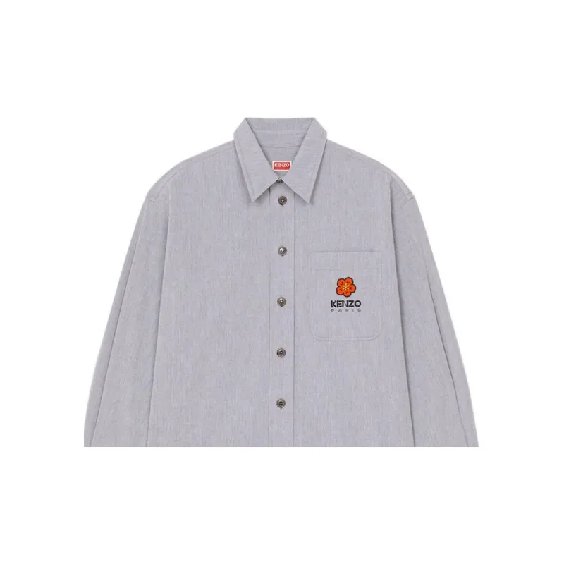 KENZO X Nigo Boke Flower Crest On Pocket Oversized Shirt-4