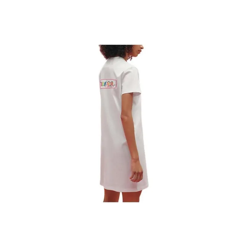 HERMES Short Sleeved Dresses Women's White-1