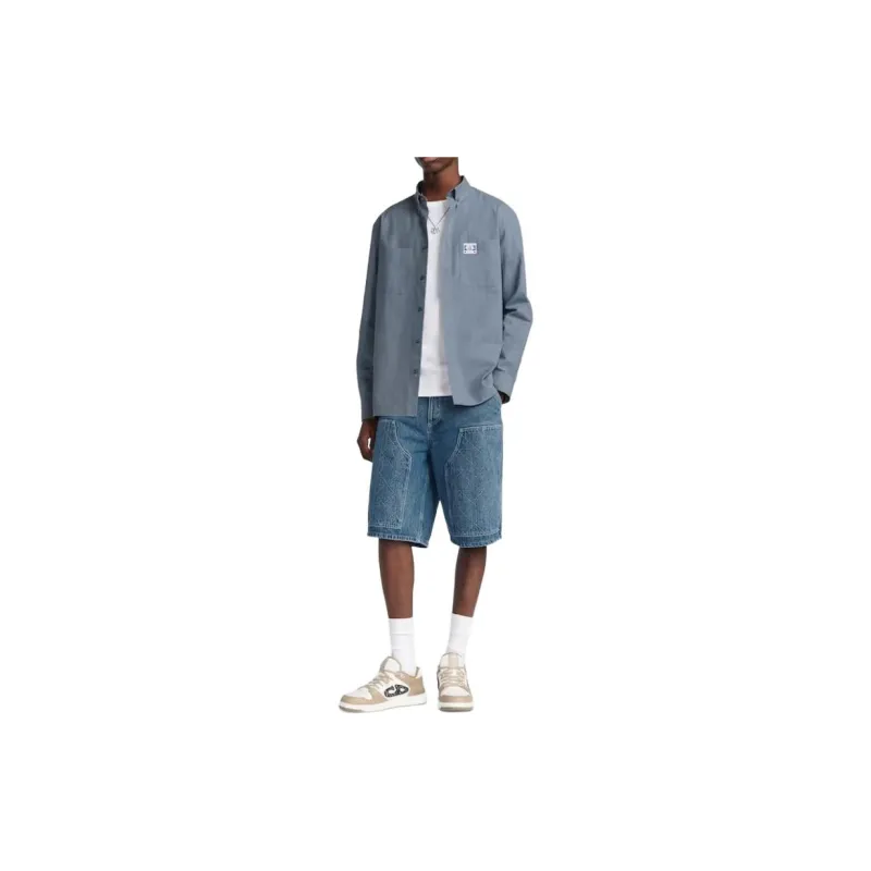 DIOR Shirts Men Blue-2