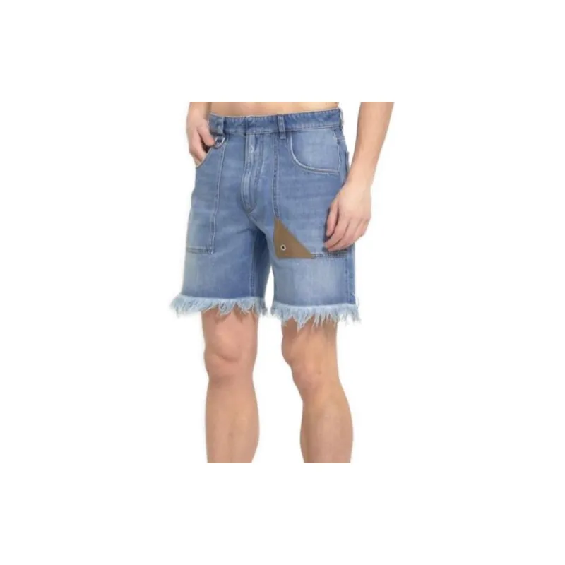 FENDI Denim Shorts Men Blue-1