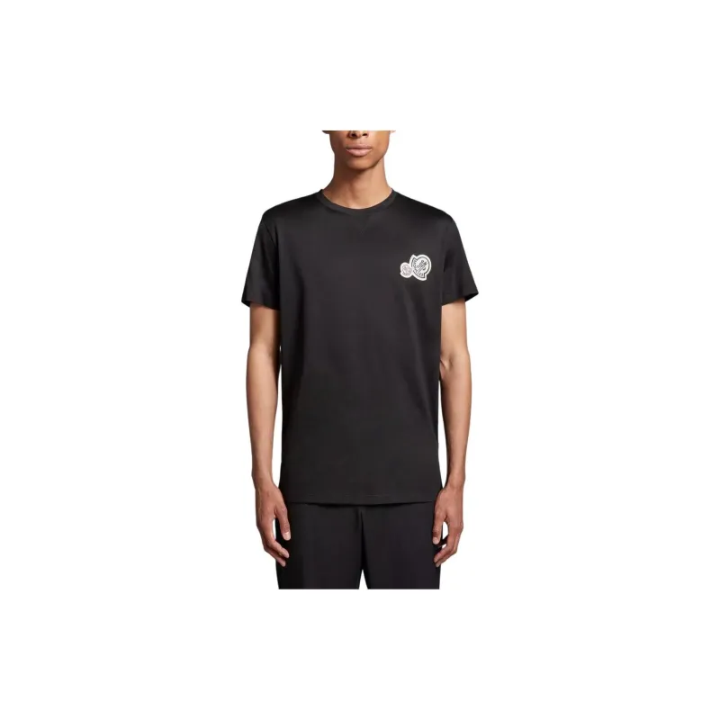 Moncler Double Logo Embroidered Crewneck T Shirt-2
