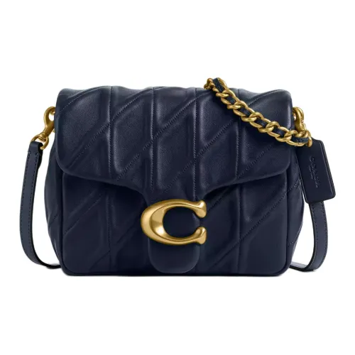 COACH Tabby Nappa Leather Crossbody Bag Shoulder Bag Small Size Women's Marine Blue