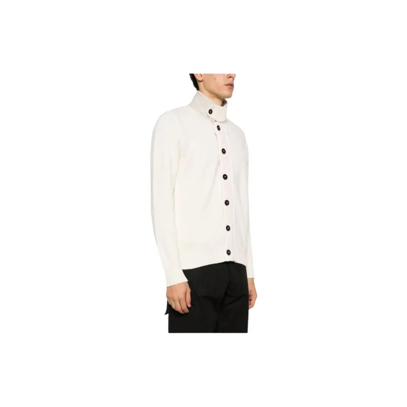 STONE ISLAND Logo Patch High Neck Cardigan-4