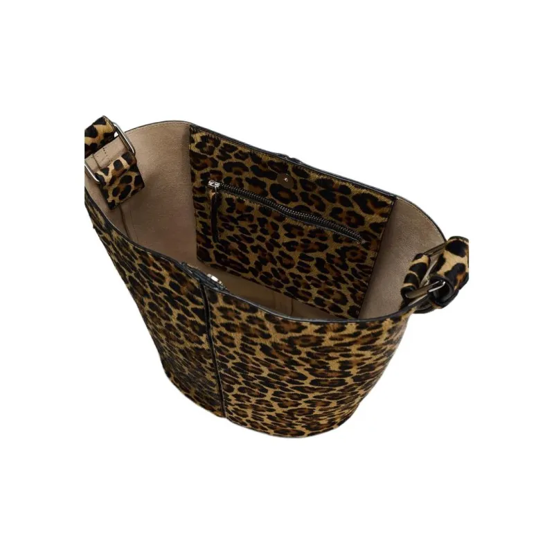 ZARA Cowhide Portable Crossbody Bag Shoulder Bag Women's Leopard Print-4