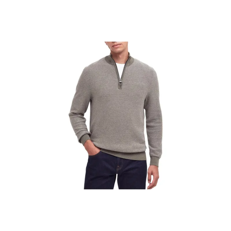 BARBOUR SS24 Knitwear Men Gray Green-1