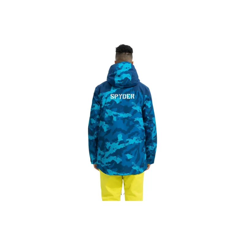 SPYDER Jackets & Coats Men's Camouflage Blue Yellow-1
