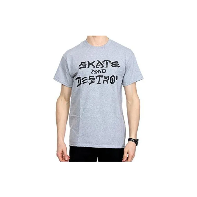 Thrasher T Shirt US Version Unisex Gray-3