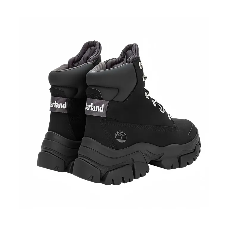 Timberland Wear Resistant Slip Resistant High Top Casual Shoes Women's Black-4