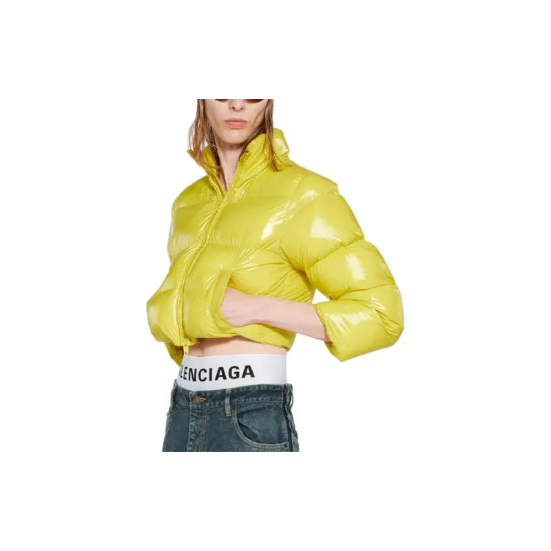 Balenciaga SS23 Puffer Jacket Slim Fit Unisex Yellow-4