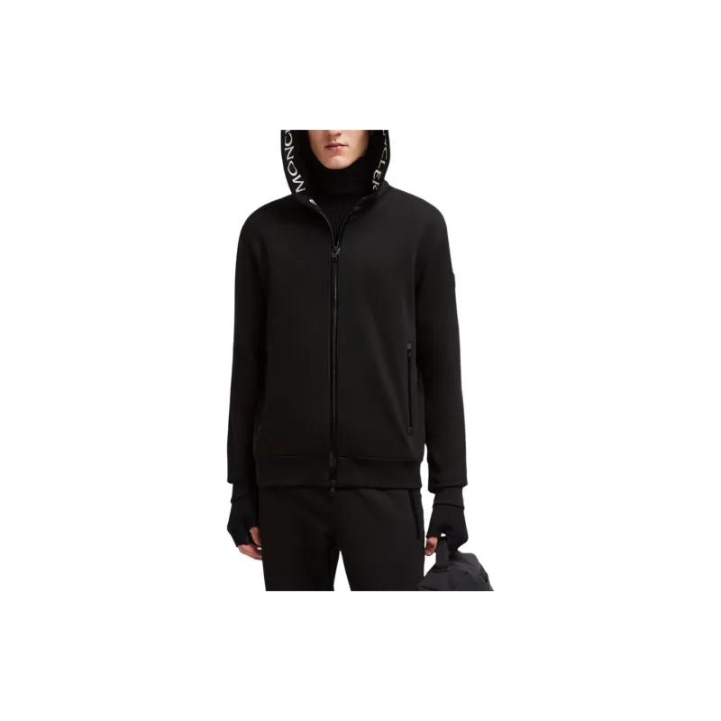 Moncler Logo Printed Zip Up Hoodie-1
