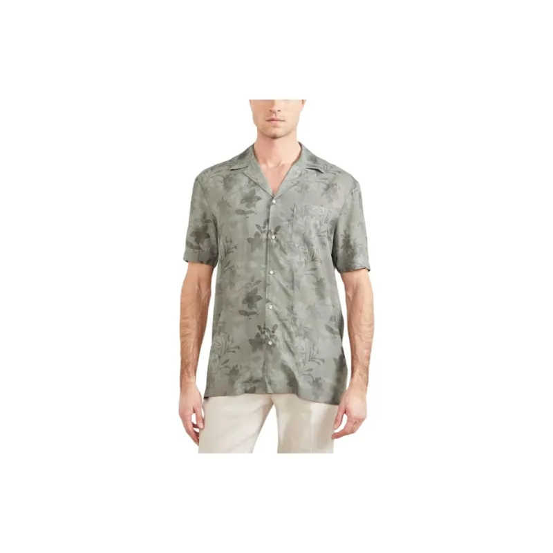 GUESS Eco Billy Bowling Shirt Shirt Men's Green-2