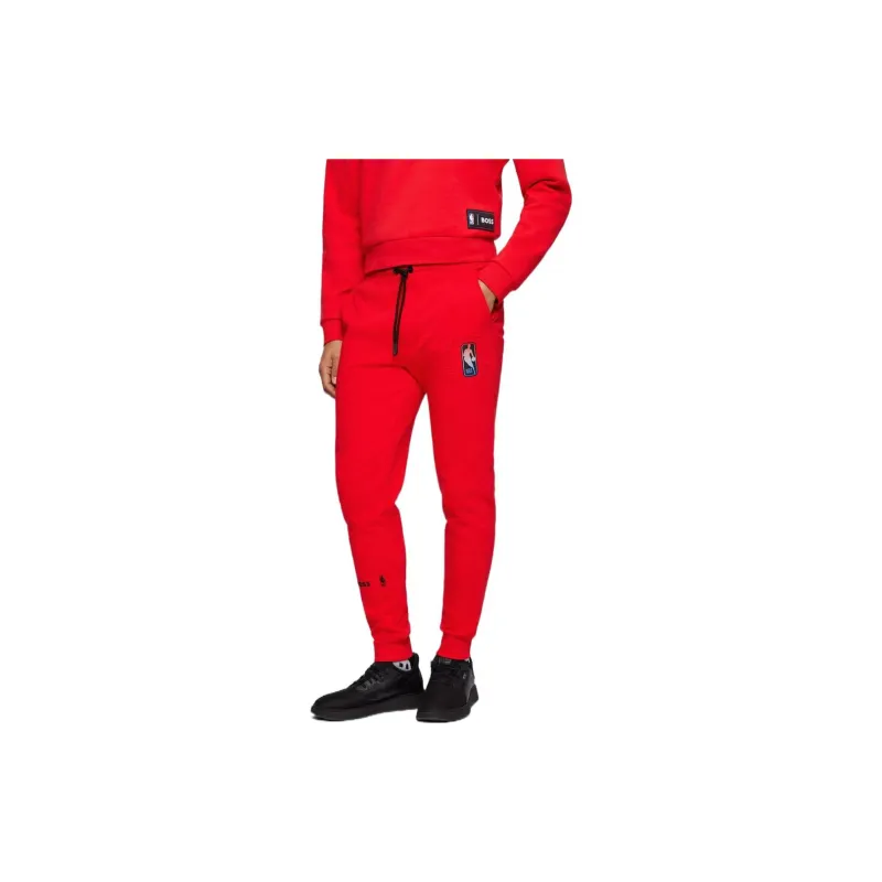 Nba X HUGO BOSS HUGO BOSS X NBA Knitted Sweatpants Men Red-3