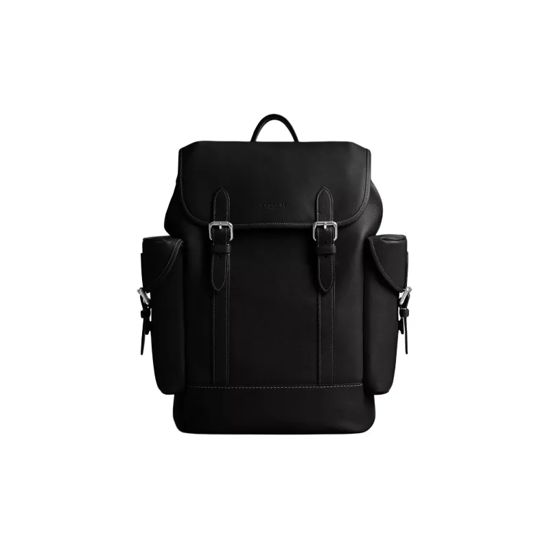 COACH Hitch Grain Leather Backpack Tubas Men's Black-0