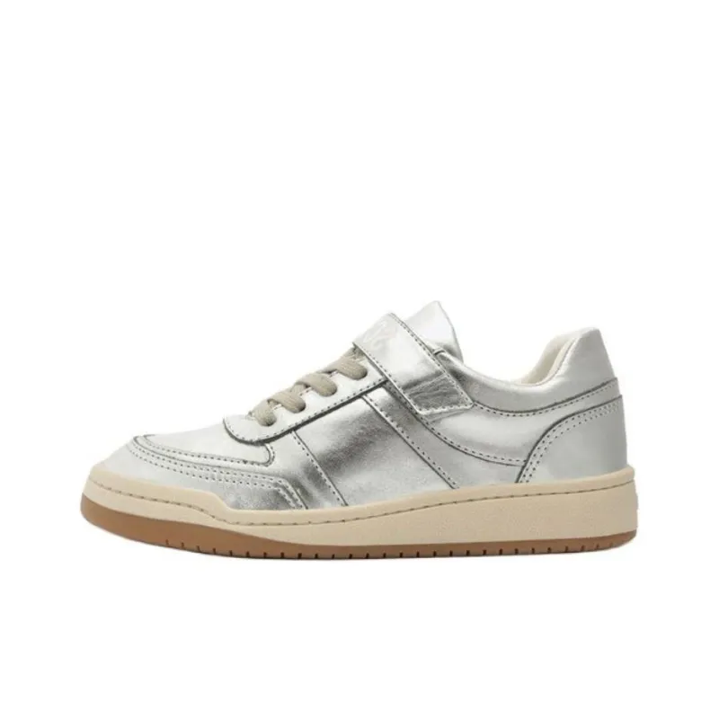 Schutz Low-Top Skateboard Shoes Women's Silver-0