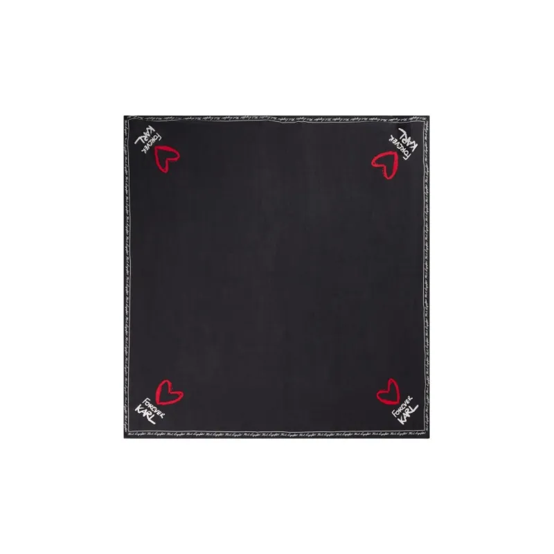 KARL LAGERFELD Regenerated Cellulose Fiber Silk Scarves Women's Black-0