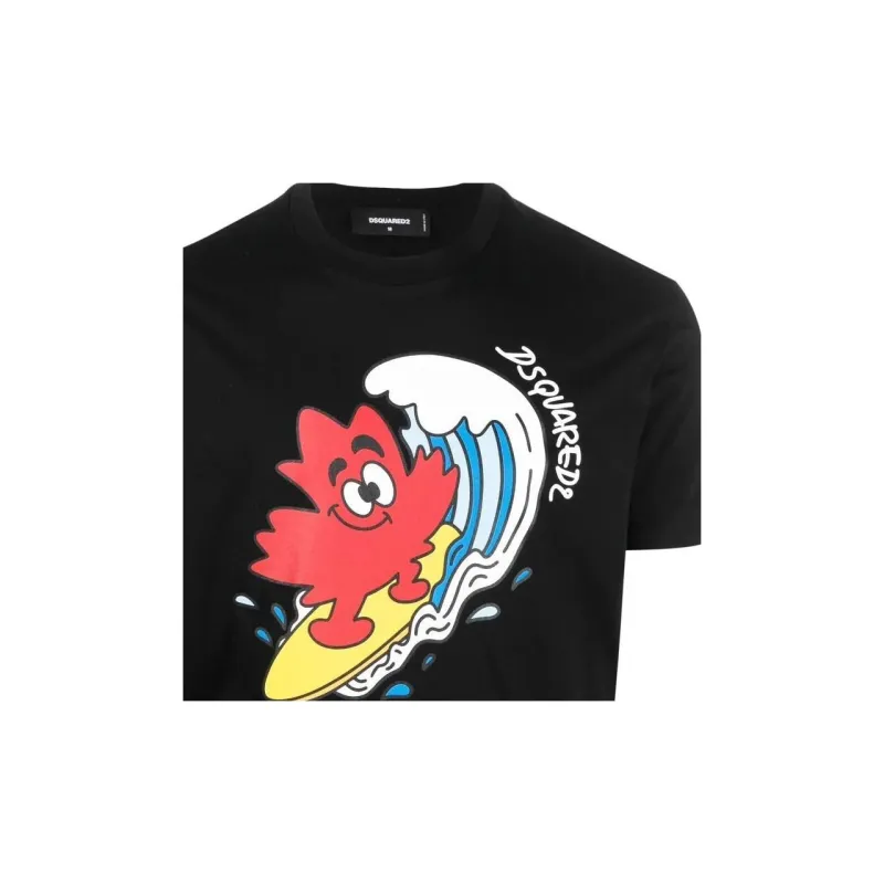 DSQUARED 2 Surf Logo print T shirt-5