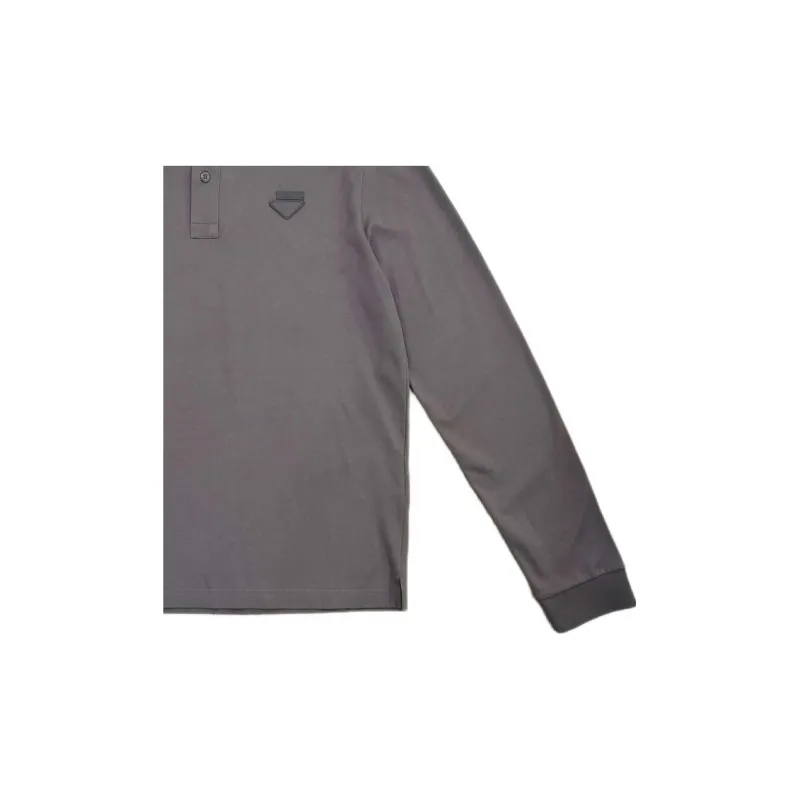 PRADA FW23 Polo Shirt Men's Gray-4
