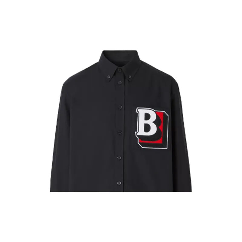 Burberry Long Sleeved Shirts Men's Black 80481181-6