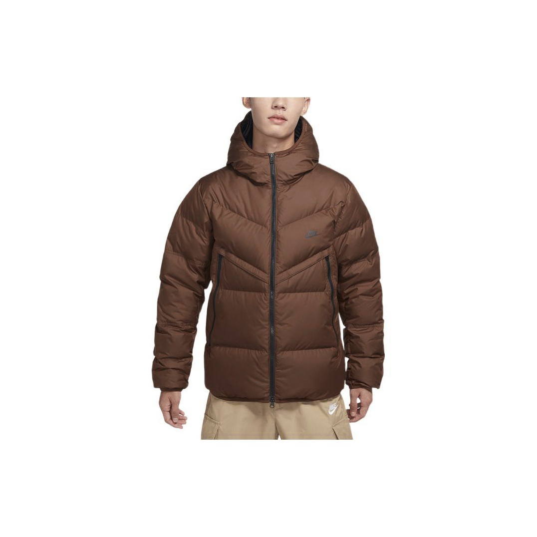 Nike Down Jacket Men's Dark Brown XS - POIZON