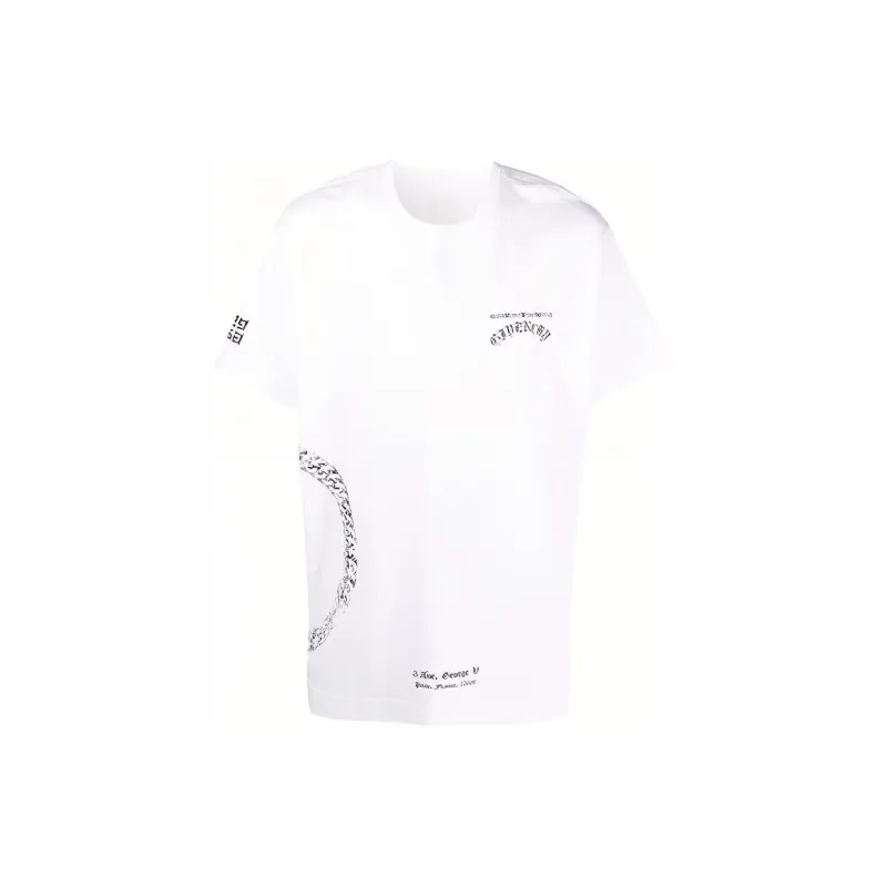 Givenchy Symbol Circle Chain Oversized T Shirt-6