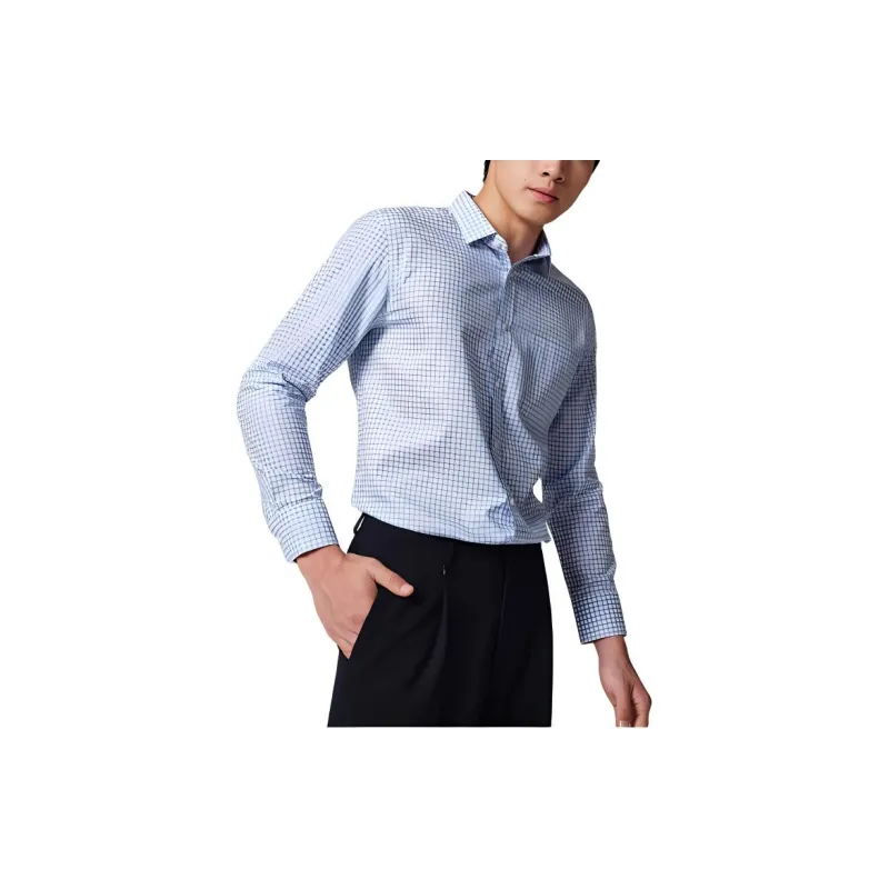 GOLDLION Shirts Men Blue-3