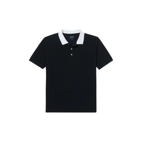 NOAH Polo Shirts Men Black/White