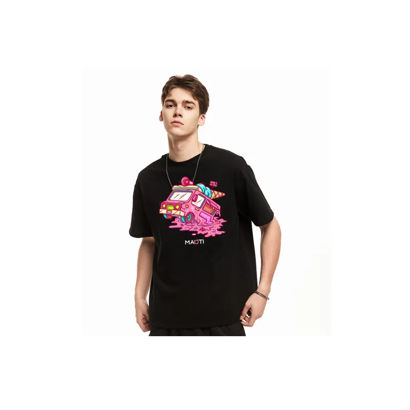 Cats T Shirt Unisex Black White-2