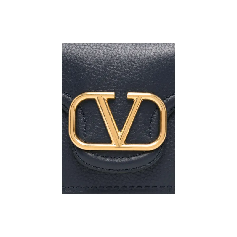 Valentino Calfskin Shoulder Bag Crossbody Bag Handbag Women's Marine Blue-2
