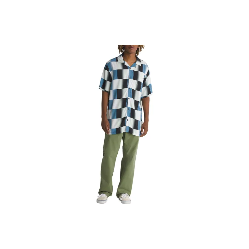 Vans Emory Buttondown Shirt Shirt Men's Blue-1