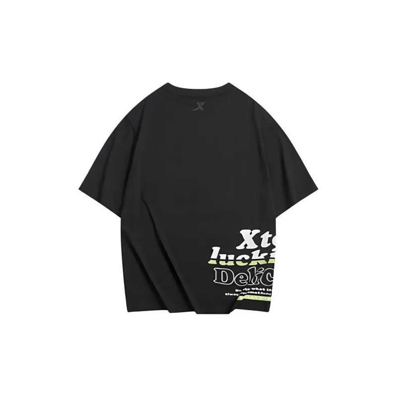 XTEP Vitality Series T Shirt Unisex Jet Black-1