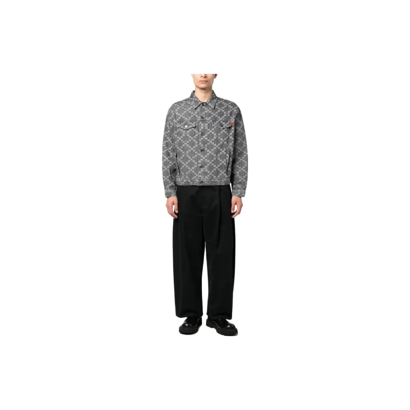 KARL LAGERFELD / Karl Lagerfeld Jeans Monogram-jacquard Denim Jacket-1
