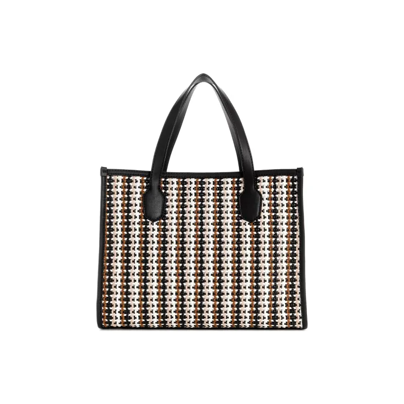 GUESS Artificial Leather Tote Bag Shopping Bag Handbag Women's Black-3