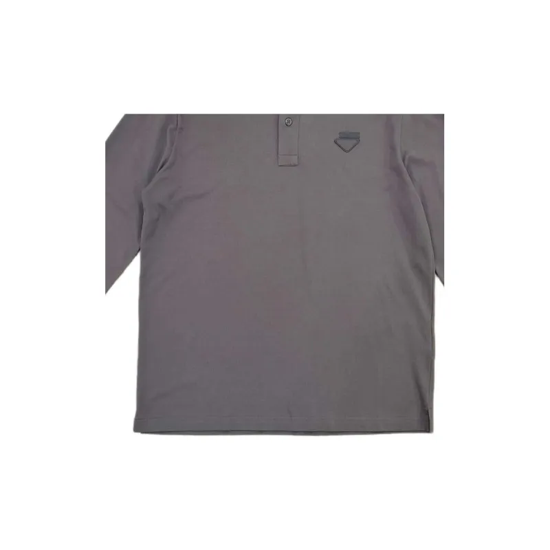 PRADA FW23 Polo Shirt Men's Gray-3