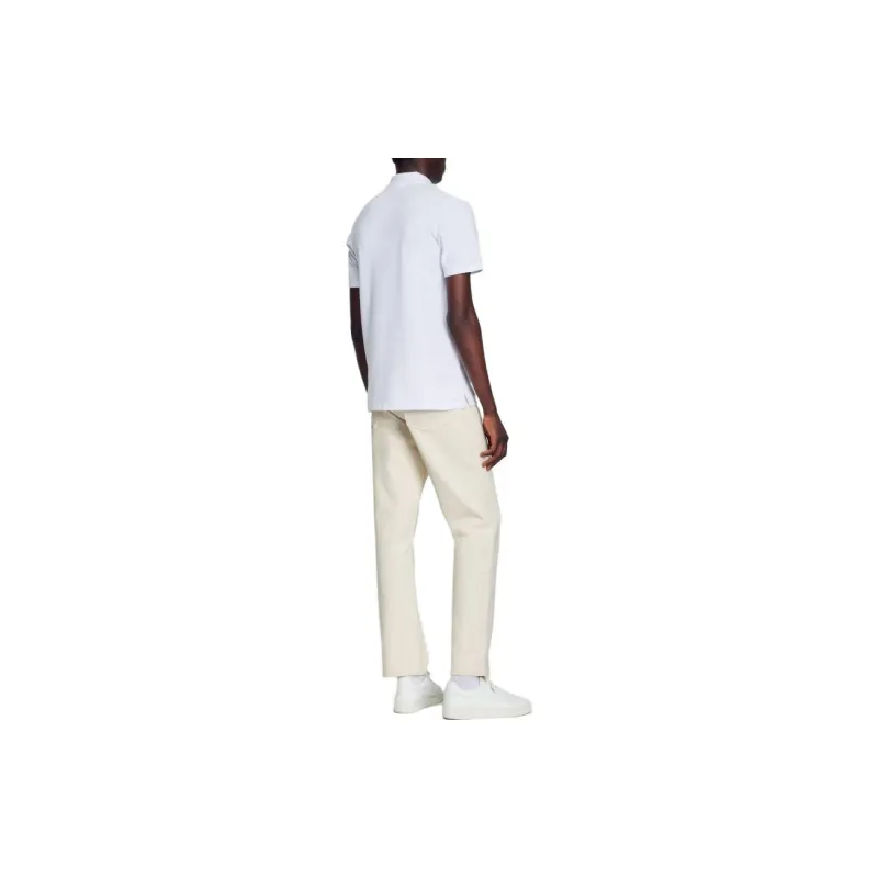 Sandro Polo Shirts Men White Pink Embroidery-2