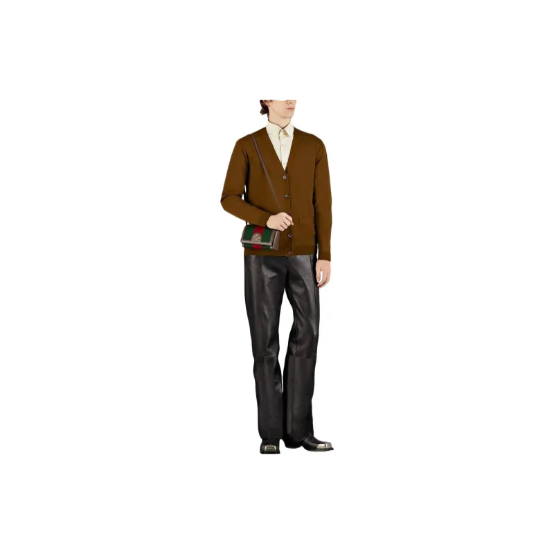 GUCCI Intarsia knit Wool Cardigan-1