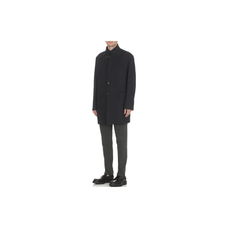 FAY Single-breasted Wool-blend Coat-2