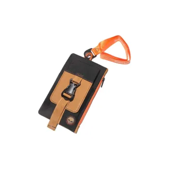 Timberland Fabric Cow Leather Patchwork Card Holder Unisex Black