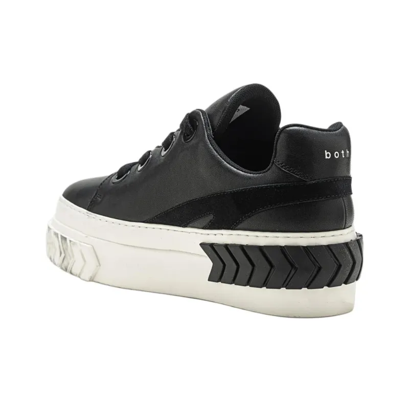 Both Tyres Platform Low Top Skateboard Shoes Unisex Black-3