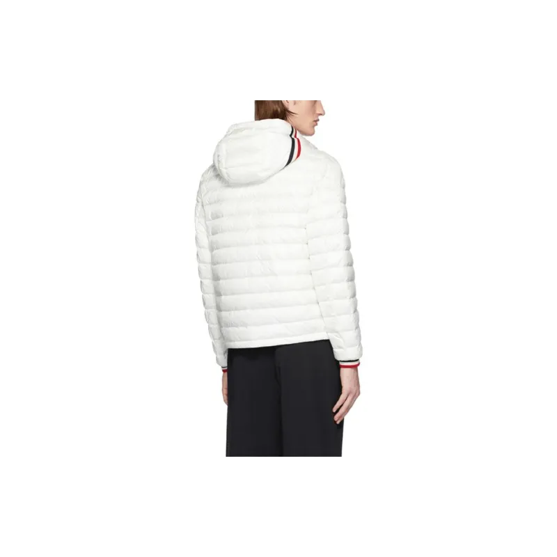 Moncler FW21 Solid Color Hooded Down Jacket Men's White-3
