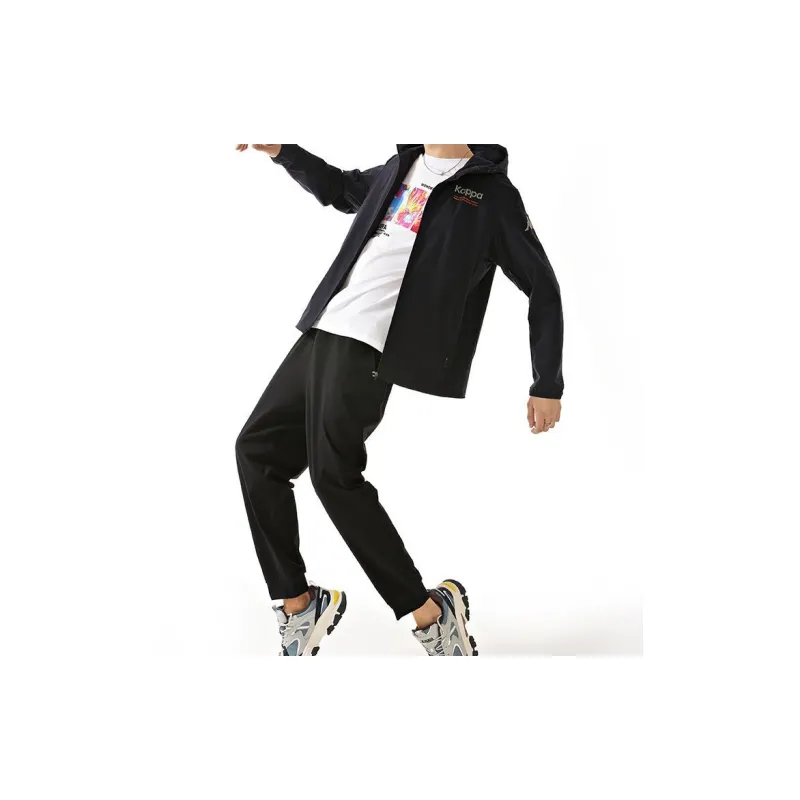 Kappa 1916 Series Knitted Sweatpants Men's Black-5