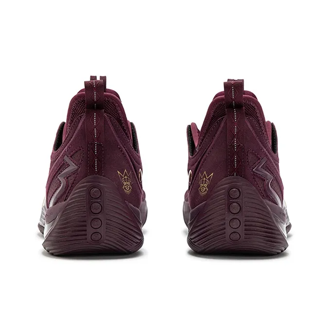 361° Zen VI PRM Wine Cushioning Anti-Slip And Wear-Resistant Low-Top Basketball Shoes Men's Deep Berry-3