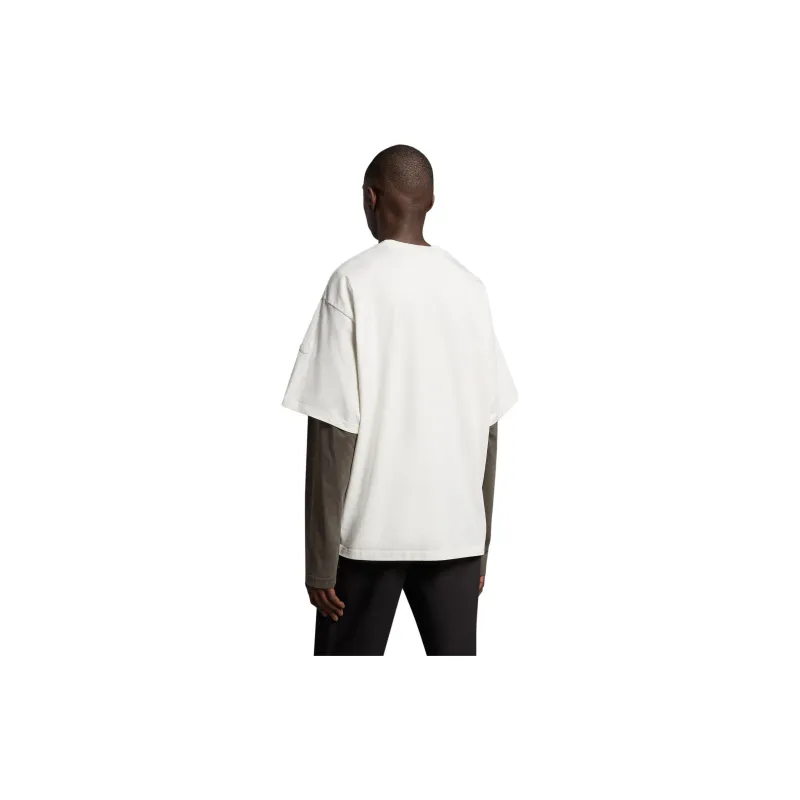 Moncler T Shirts Men Ecru-4