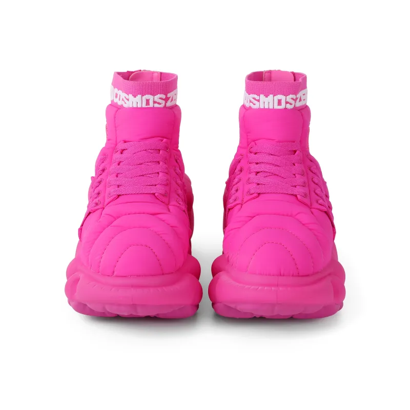 ZERO COSMOS Cushioning Height Increasing High Top Chunky Sneakers Unisex Bright Pink-2