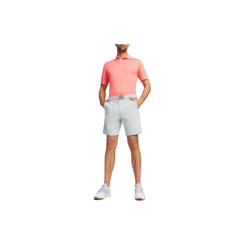 PUMA Pure Solid Men's Golf Polo Polo Shirt Men's Pink-2