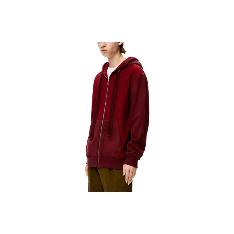 LOEWE Bi Color Anagram Zipped Hoodie-4
